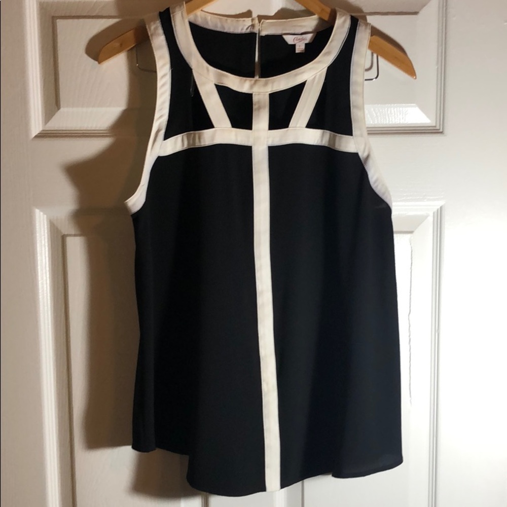 Black and white tank top